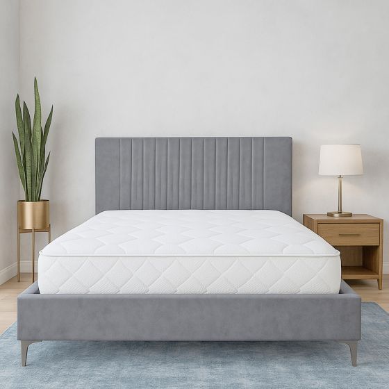 Dallas Velvet Grey Bed Frame
