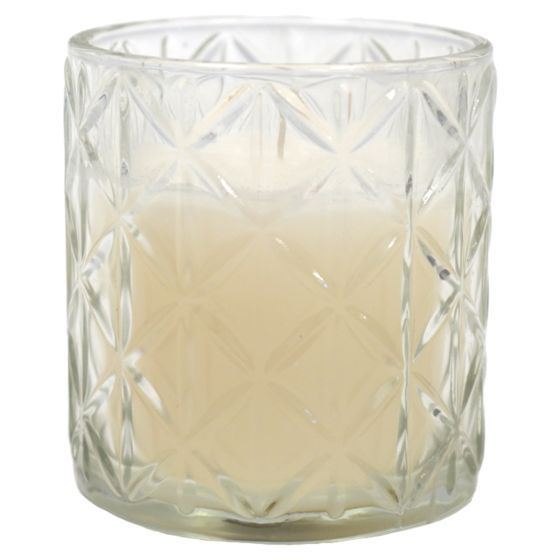 Diamond Cut Glass Candle