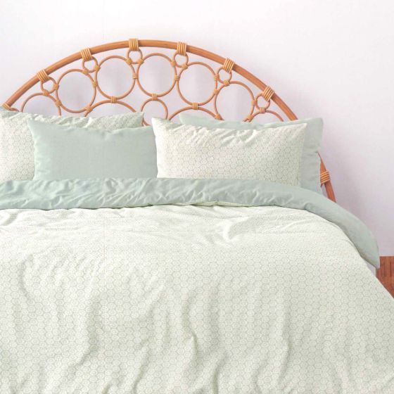 Ditsy Geo Sage Cotton Rich Duvet Set