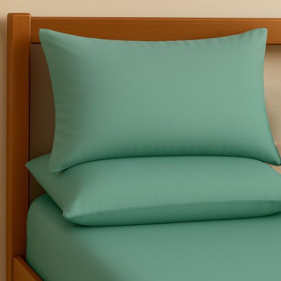 Percale Duck Egg Pillowcase Pair