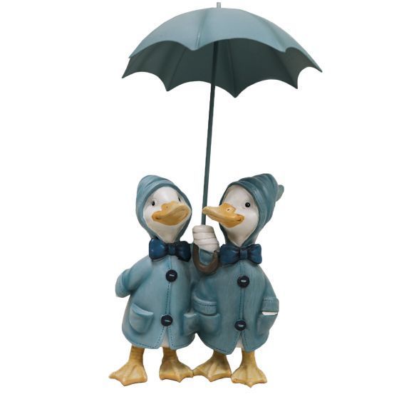 2 Ducks Holding an Umbrella