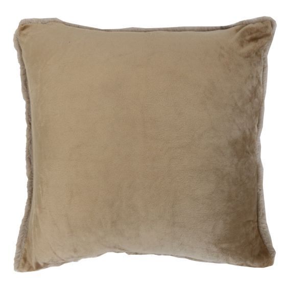 Faux Fur Taupe Cushion Cover