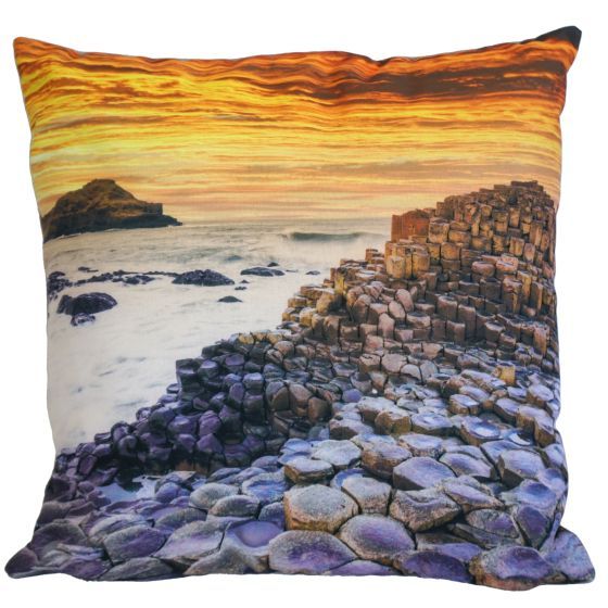 Giants Causeway Charcoal Filled Cushion