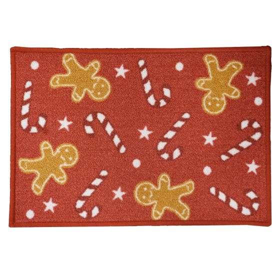Gingerbread Christmas Door Mat