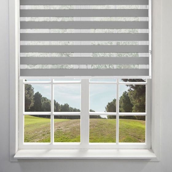 Day and Night Grey Roller Blind