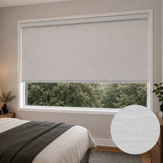 Jute Silver Blackout Roller Blind