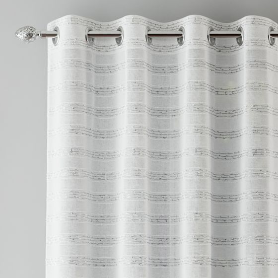 Kos White Eyelet Voile Panel
