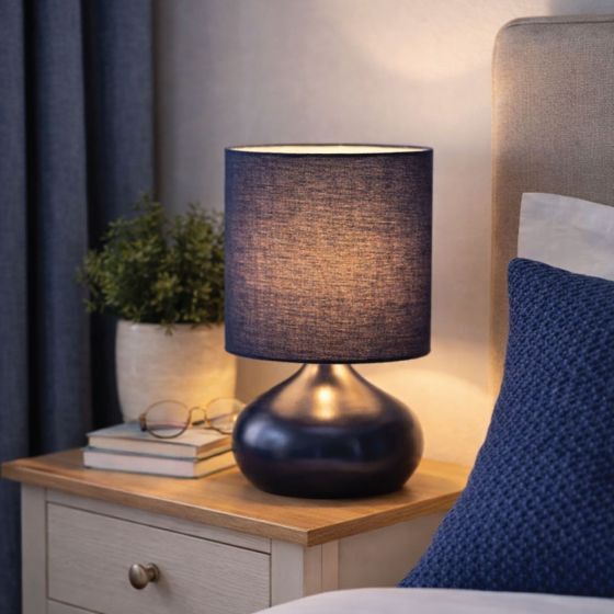 Logan Blue Touch Lamp