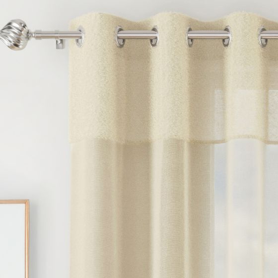Madrid Cream Eyelet Voile Panel