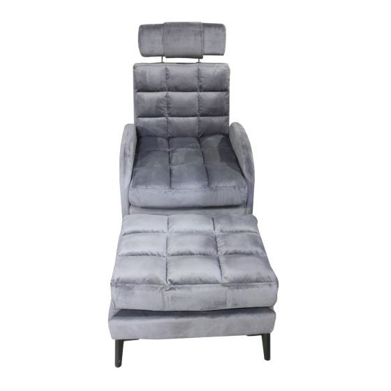 Malmo Grey Chair & Foot Stool