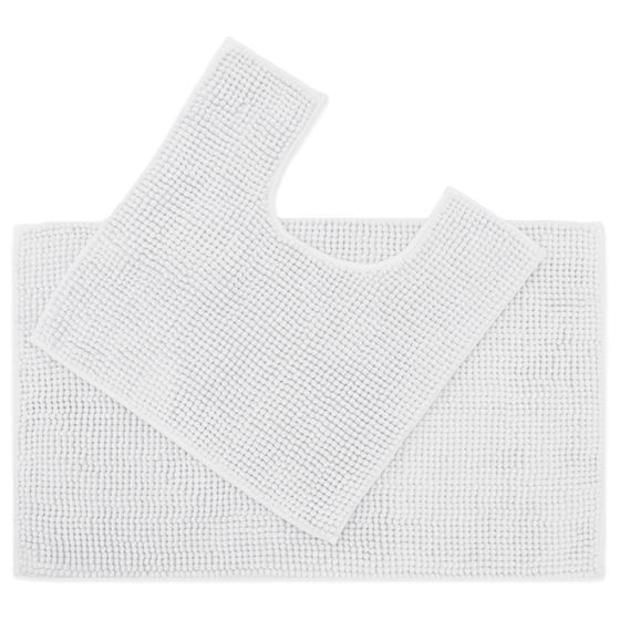 Noodle White Bathmat Set
