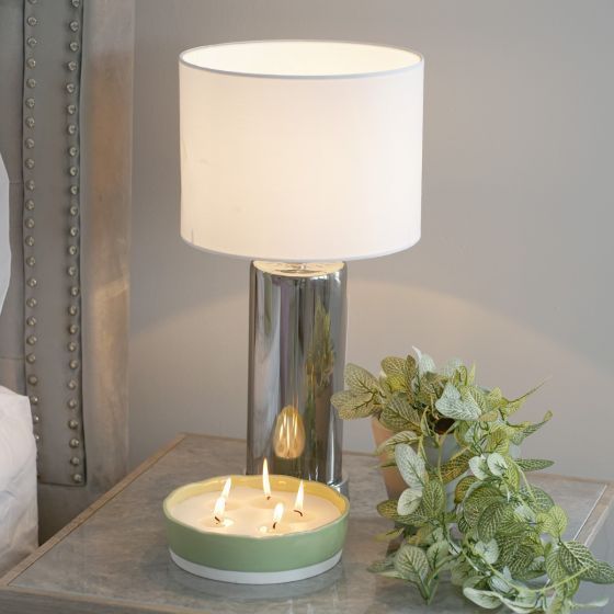 Strangford Grey Table Lamp