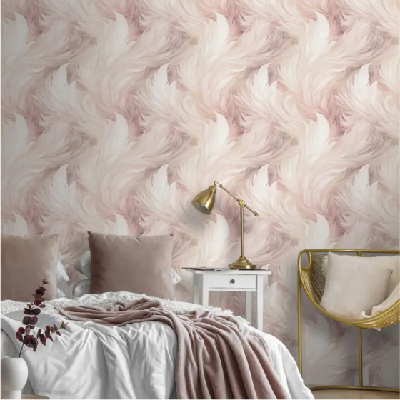 Plumes Blush Wallpaper