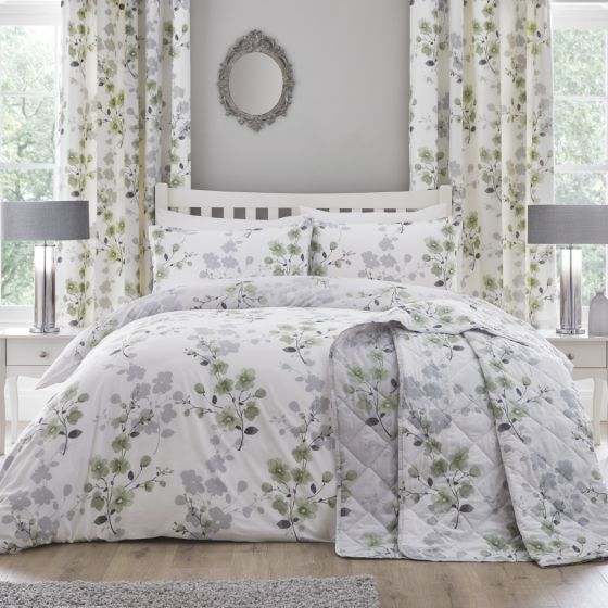 Nadia Green Cotton Rich Duvet Set