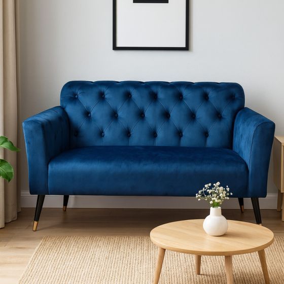 Loretta Midnight Blue 2 Seater Sofa