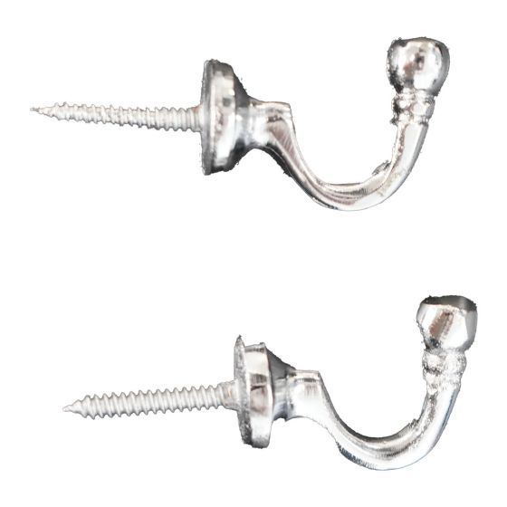Polished Chrome Ball Hook Pair