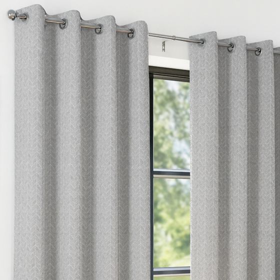 Porto 90 x 90 Silver Ready Made Eyelet Curtains