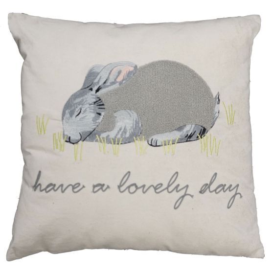 Rabbit Natural Filled Cushion