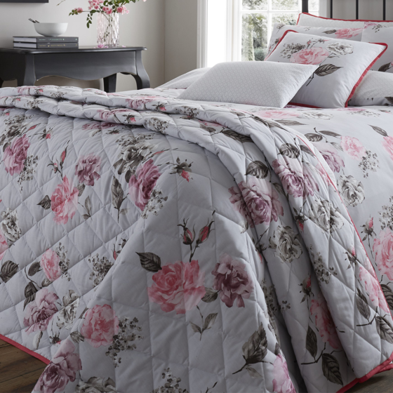 Rossini Grey T200 Luxury Bedspread