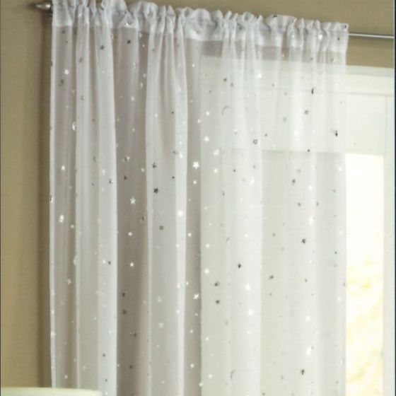 Starlight Silver Voile Panel