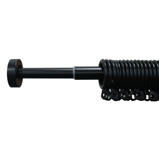 Stud 13/16mm Black Extendible Curtain Pole 1.2-2.1m