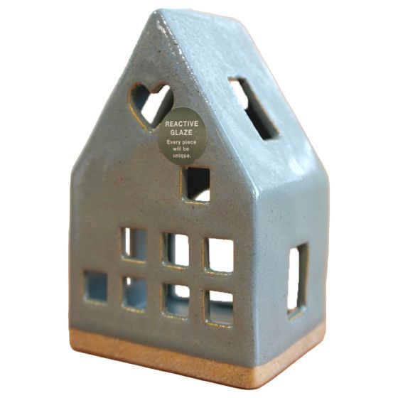 Blue House Tea Light Holder