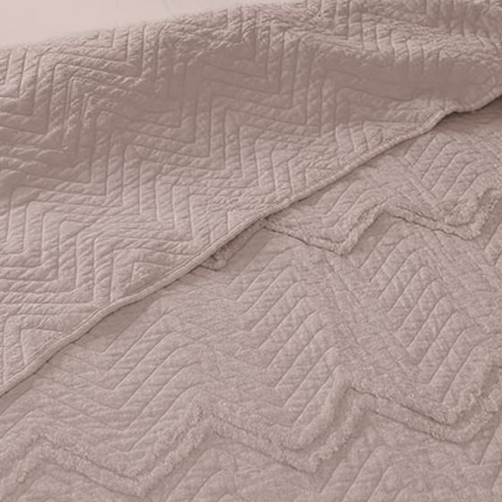 Zig Zag Blush Bedspread 150x200cm