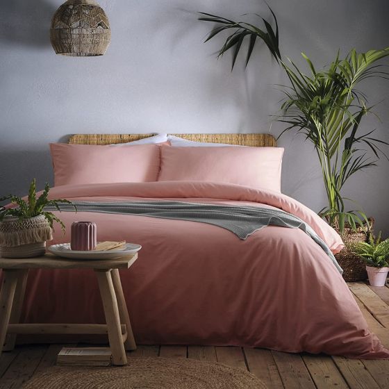 Cassia Dark Coral Cotton Duvet Set