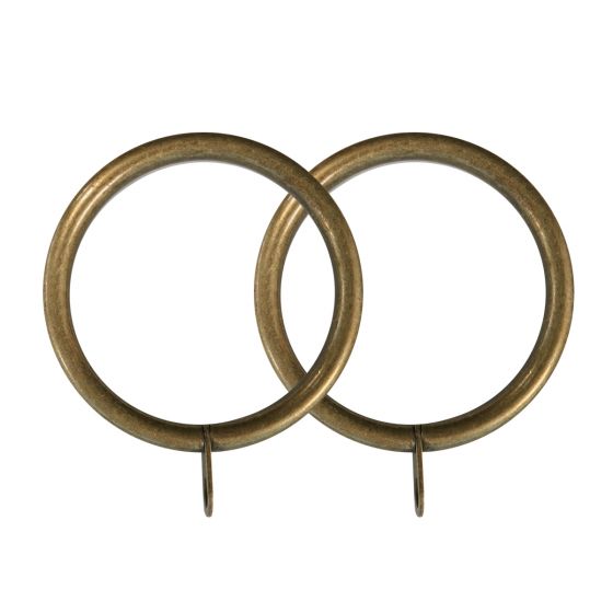 29mm Alexus Antique Brass Curtain Rings