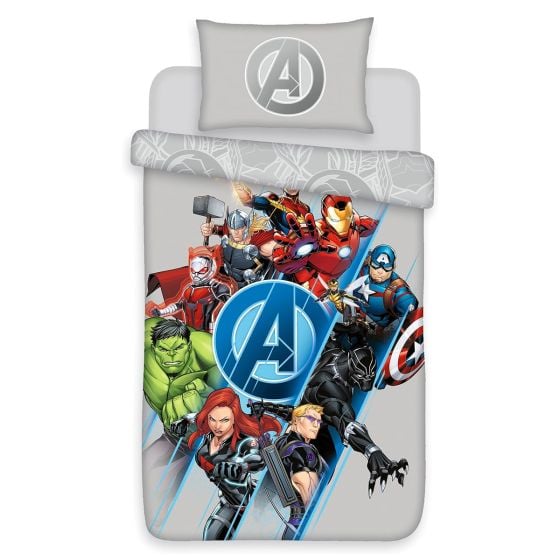 Avengers Grey Cotton Mix Duvet Cover Set