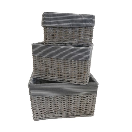 Set of 3 Wicker Baskets