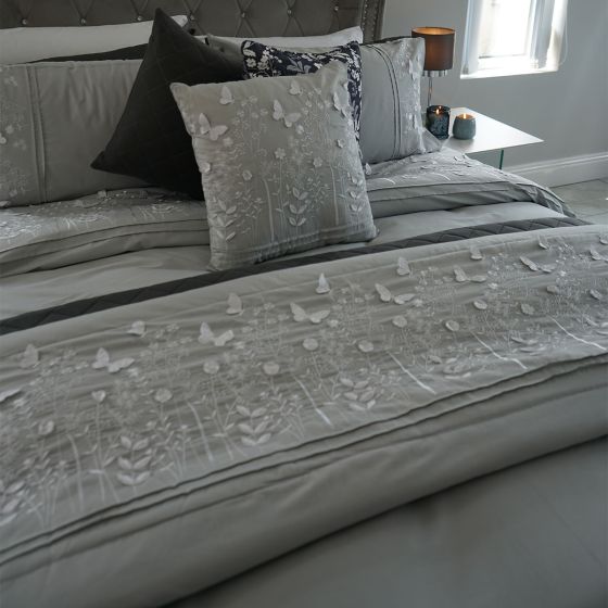 Butterfly Silver Bedspread