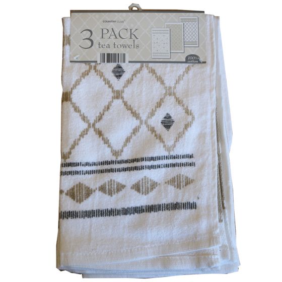 Berber 3pk Velour Tea Towels 