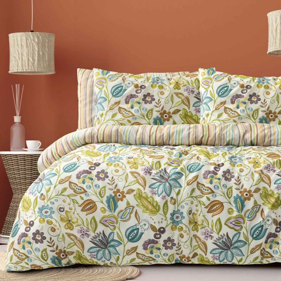 Blenheim Green Cotton Rich Duvet Cover Set