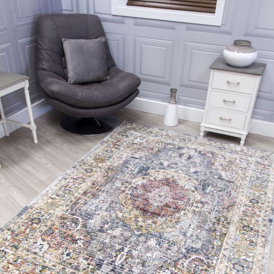 Boho Medallion Grey Rug