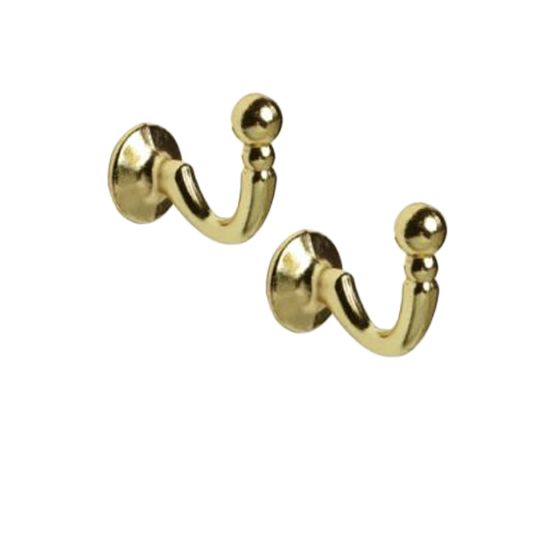 Brass Ball Hook Pair
