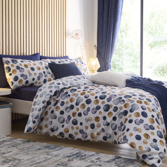 Bubbles Natural Cotton Rich Duvet Cover Set