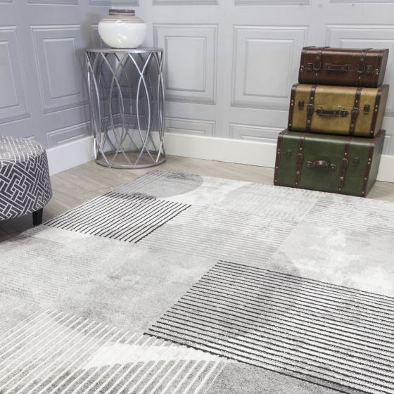 Casino Geo Grey Rug