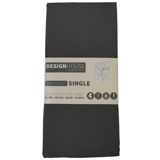 Supersoft Easy Care Charcoal Brushed Polyester Sheet Range