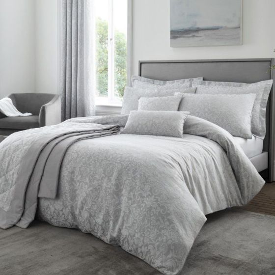 Chatsworth Silver Cotton Mix Duvet Set