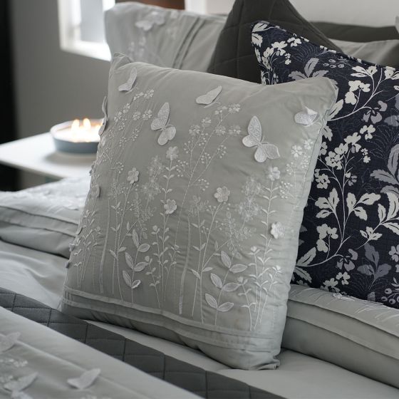 Butterfly Silver Cushion 