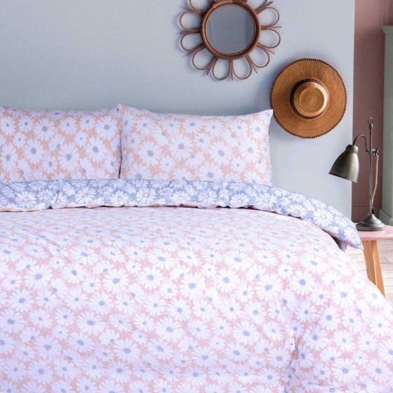 Daisy Grey & Blush Duvet Set
