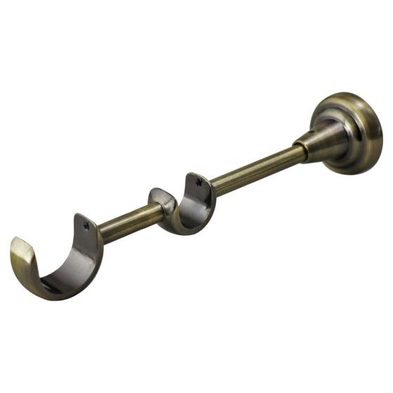 Double Pole Antique Brass Bracket