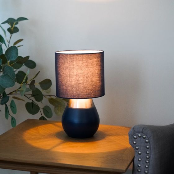 Faith Navy Touch Lamp