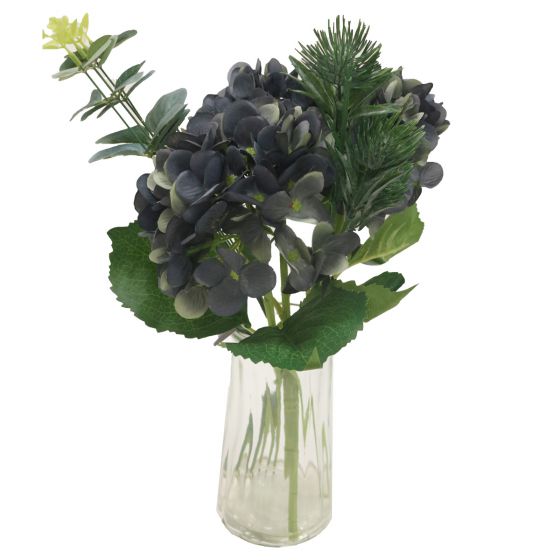 Blue Hydrangea In Vase