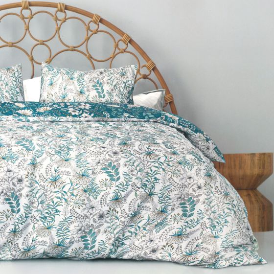 Evelyn Green Cotton Rich Duvet Set