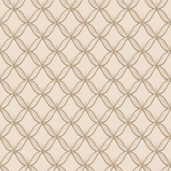 Fabric Touch Geometric Beige Wallpaper Roll