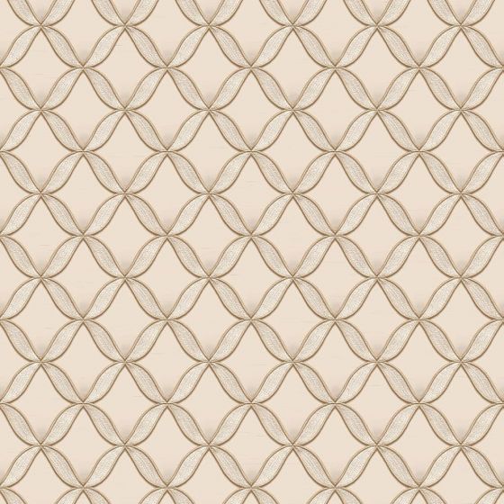 Fabric Touch Geometric Beige Wallpaper Roll