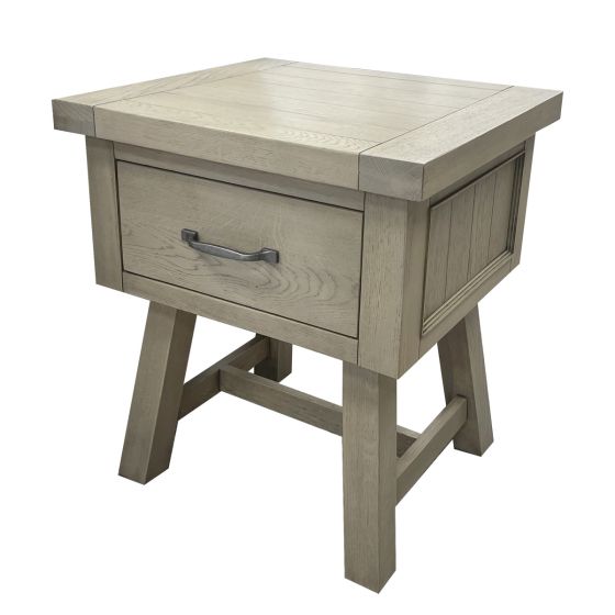Foden Grey Oak Effect Lamp Table