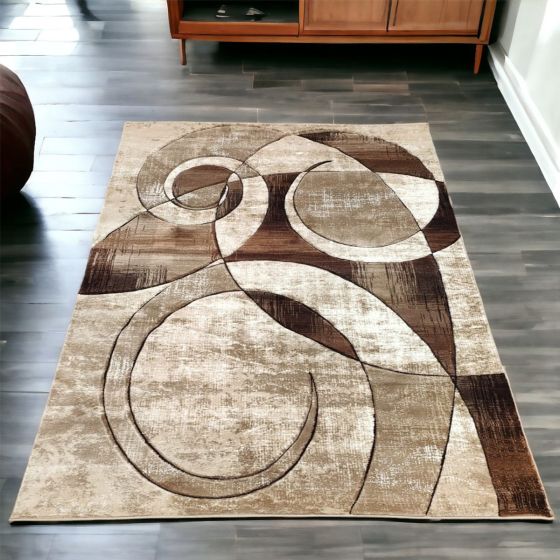 Galaxy Brown Abstract Rug